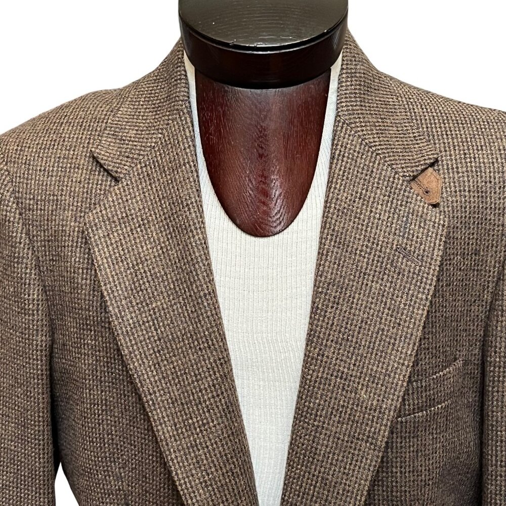 Orvis Mens Tweed Wool Blazer Jacket Sportcoat Elbow Patches Brown Gray Size 40R - Picture 4 of 15